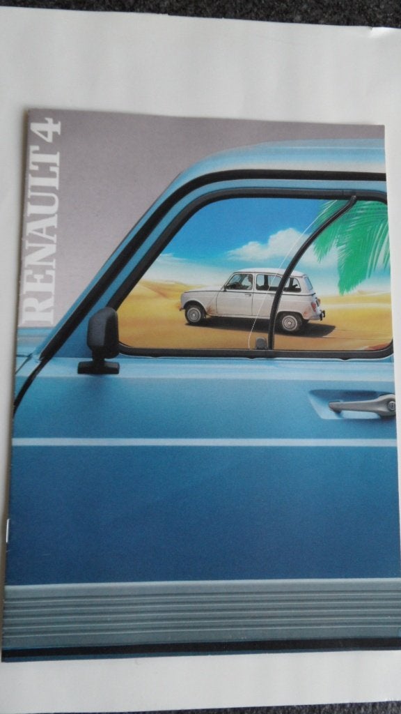 Renault 4 oldtimerauto 1987 folder, Verzenden, Zo goed als nieuw, Auto's