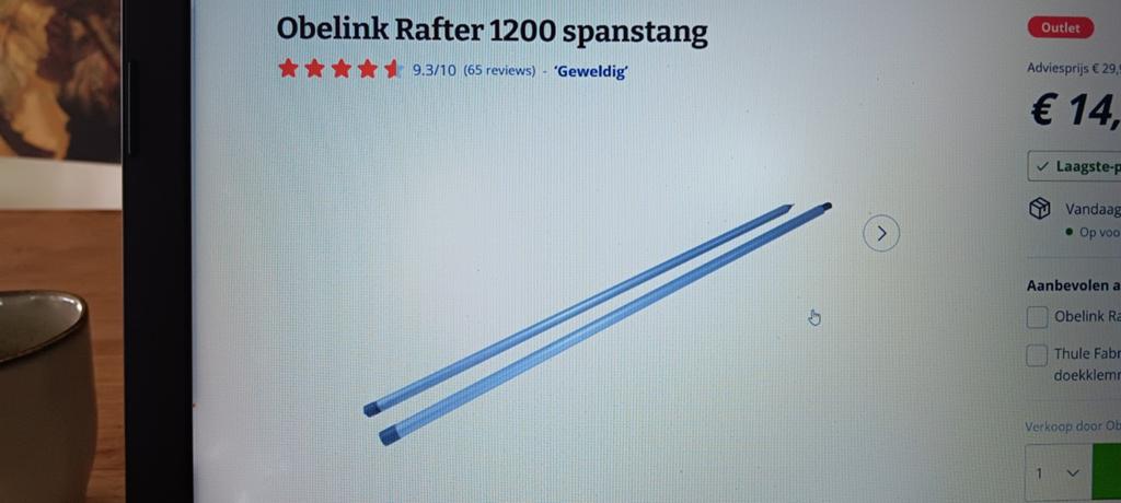 Rafter spanstang 1200, Caravans en Kamperen, Ophalen, Nieuw