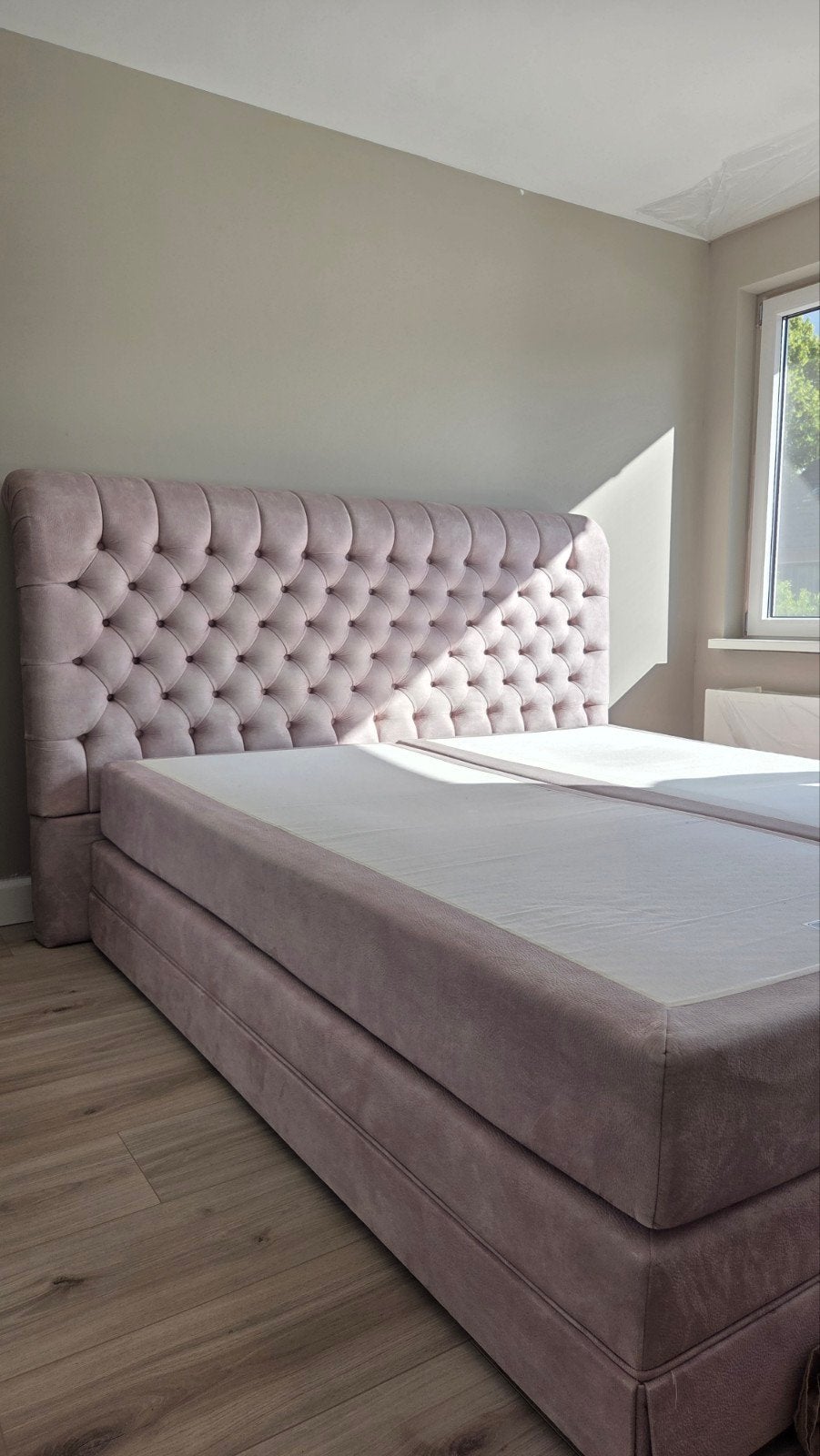 Goossens Chateau Boxspring Grijs 180x200, Ophalen, Gebruikt, Tweepersoons, Klassiek, Luxe