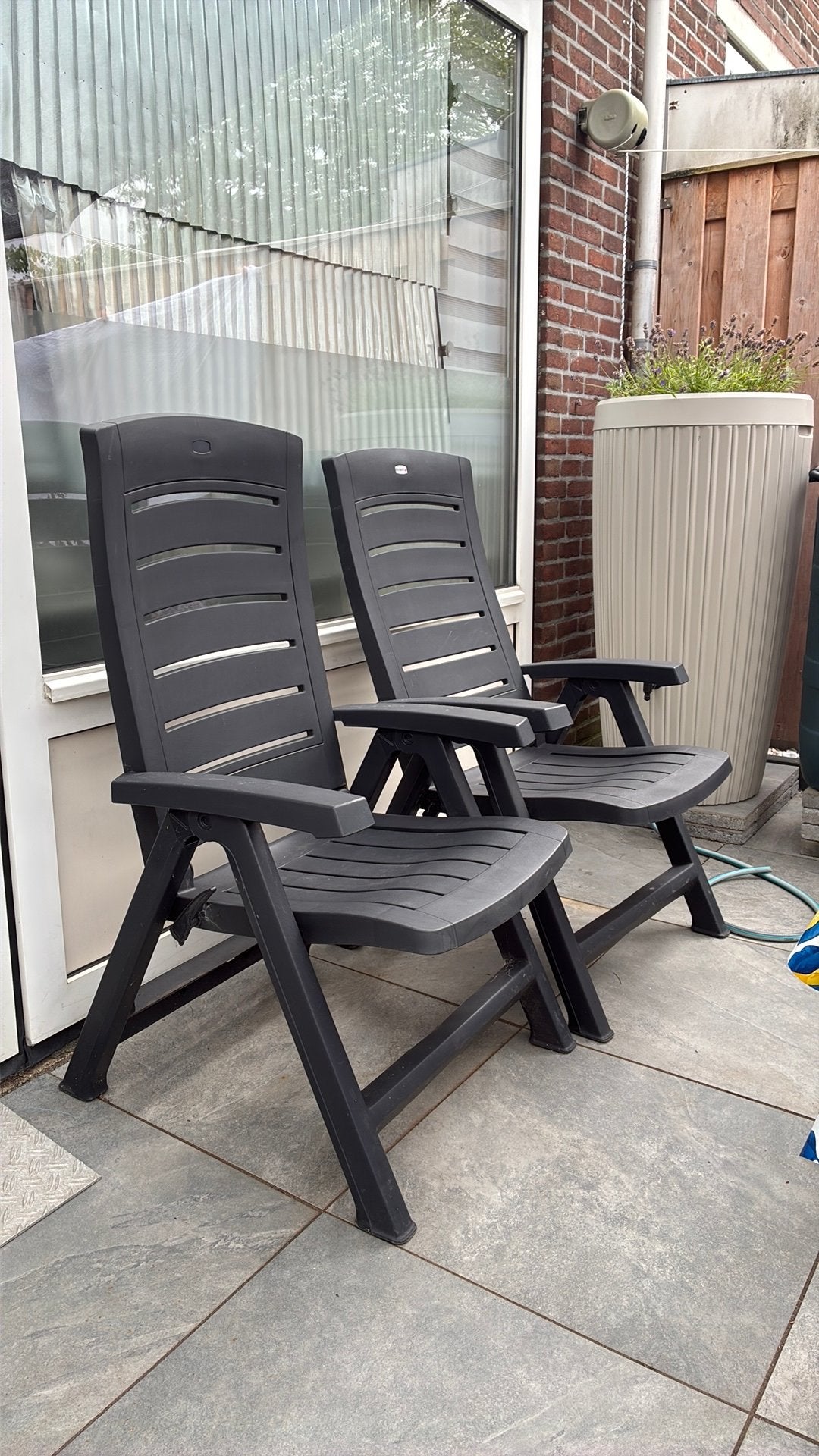 4 Allibert stoelen, Tuin en Terras, Tuinstoelen, Ophalen, Gebruikt, Kunststof, Inklapbaar