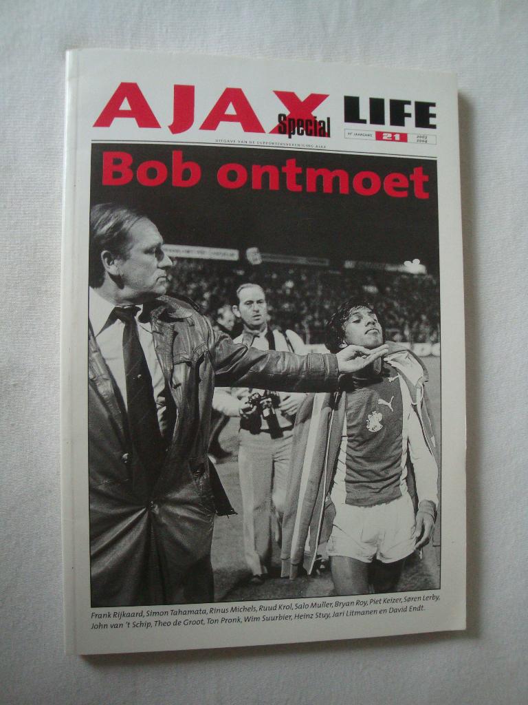Bobby Haarms ontmoet met 98 pagina's 2003 nr. 25., Ophalen of Verzenden, Gebruikt, Ajax, Boek of Tijdschrift