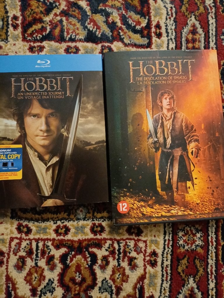 2x hobbit.1 X blu-ray 1x dvd.hobbit. Ophalen, Ophalen, Gebruikt