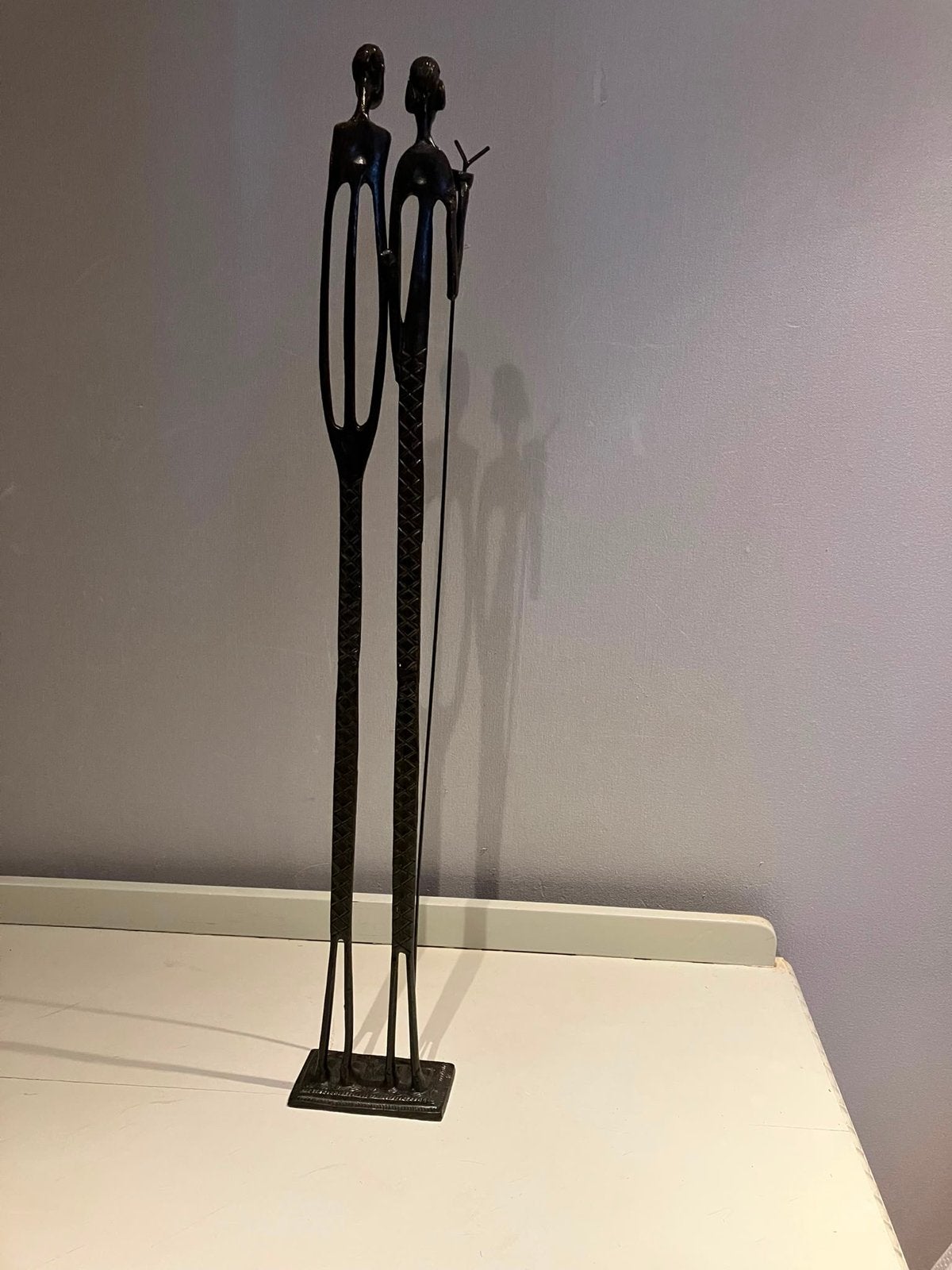 Afrikaans bronzen beeld 75 cm hoog, Bruin, Afrika, Handgemaakt, Ophalen of Verzenden
