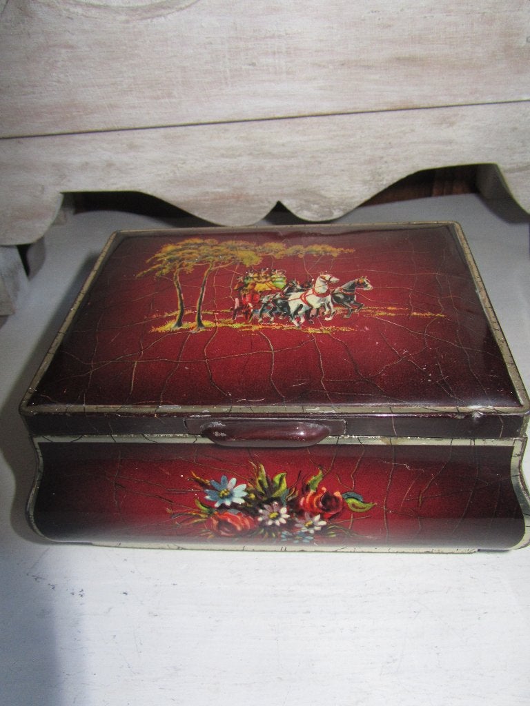 Vintage  Douwe Egberts buikblik theeblik/koekblik, Ophalen of Verzenden, Gebruikt, Thee, Douwe Egberts