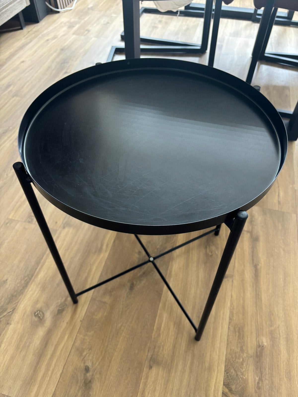 Bijzet tafeltje ikea zwart, Ophalen of Verzenden, Rechthoekig, 75 cm of meer
