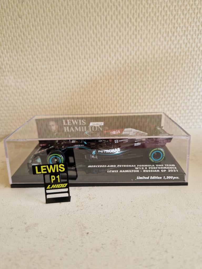 Lewis hamilton W12 winnaar Rusland 2021 schaal 1/43, Verzenden, Nieuw, Formule 1