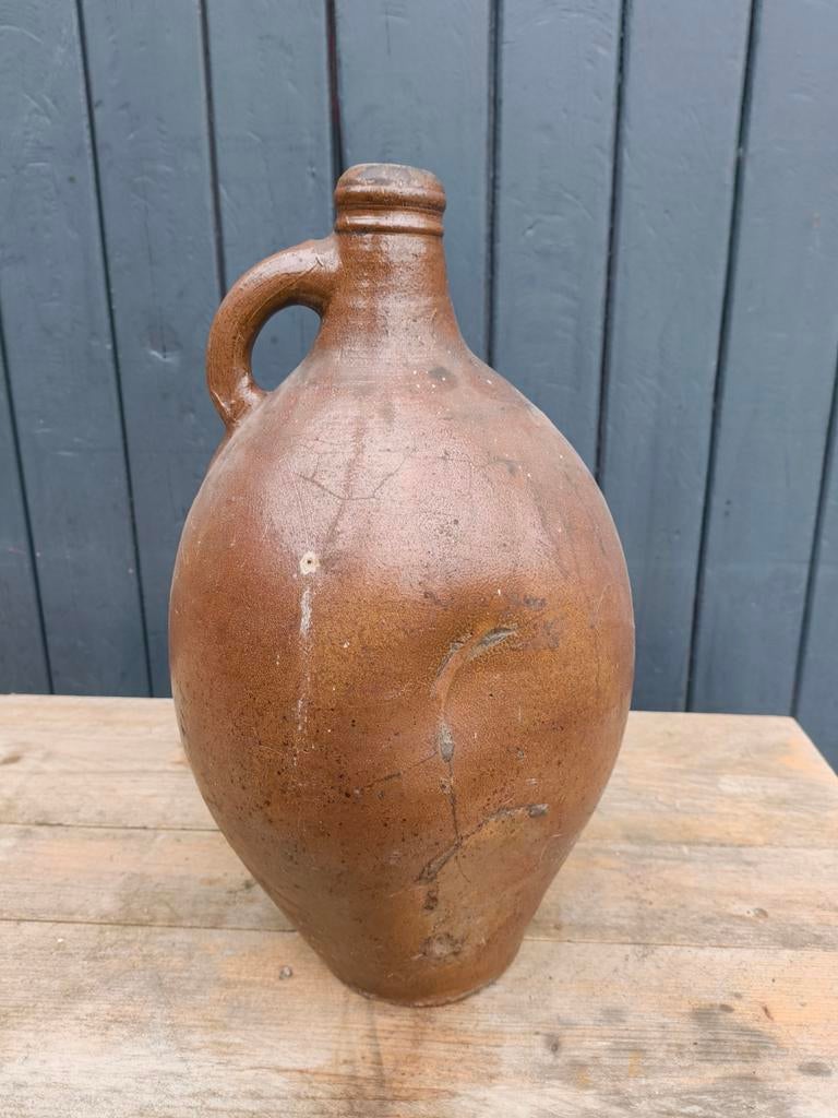 Antieke steengoed aardewerk kruik groot, Antiek en Kunst, Antiek | Keramiek en Aardewerk, Ophalen of Verzenden