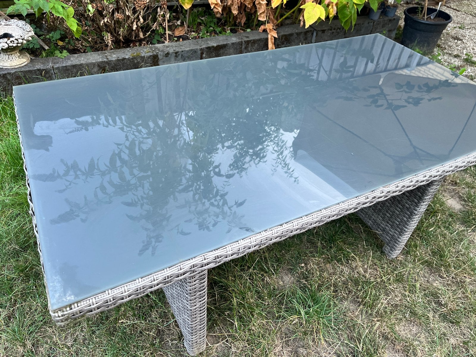 Tuintafel, Ophalen, Gebruikt, Rechthoekig, Wicker