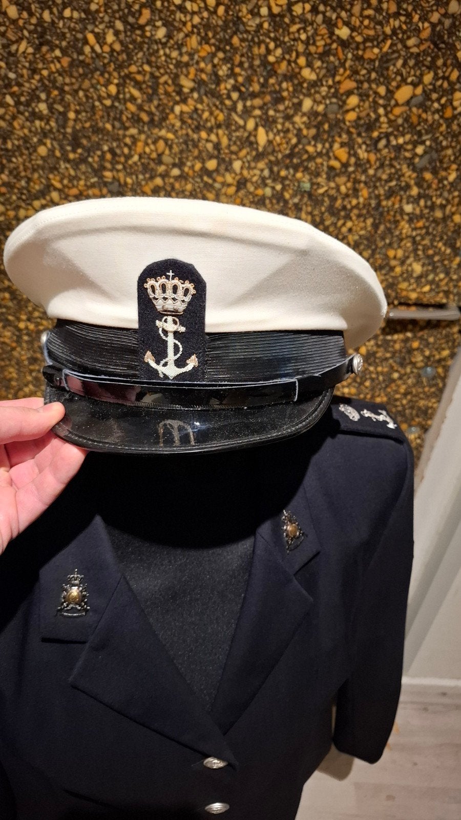 Koninklijke Marine Pet + Uniform MBK zeldzaam, Verzenden, Marine, Nederland, Kleding of Schoenen