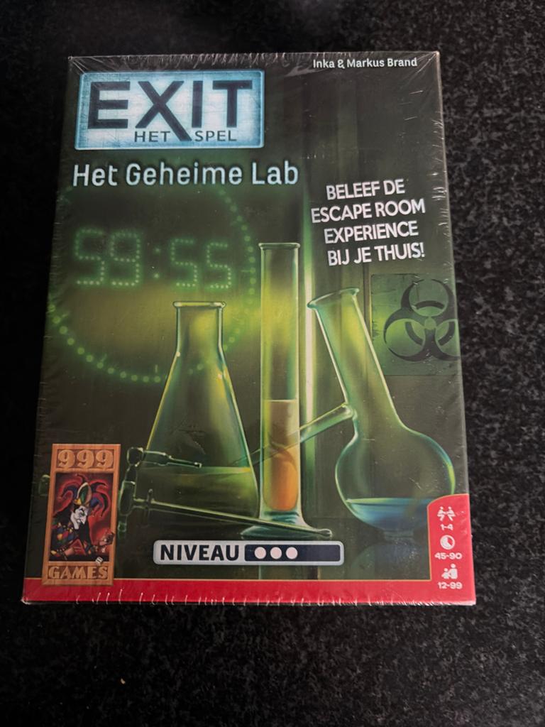 EXIT Het Geheime Lab - Ongeopend Escape Room Spel, Een of twee spelers, Ophalen of Verzenden, Nieuw