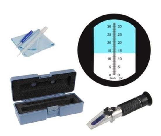 0-32% Brixmeter, Refractometer (0,2%)  BRIX en WORT, Overige gebieden, Overige typen, Ophalen of Verzenden, Zo goed als nieuw