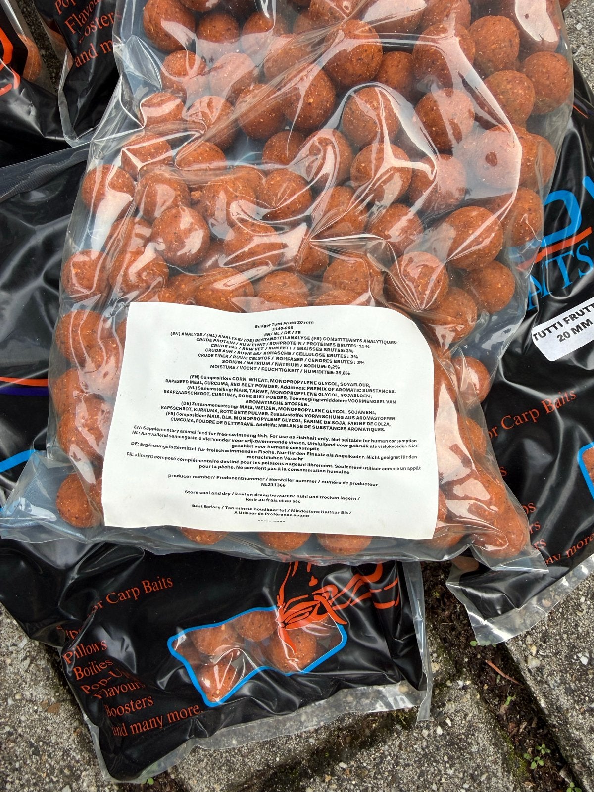 5 kg Tutti Frutti Boilies 20 mm - Karperaas, Ophalen of Verzenden, Nieuw, Overige typen