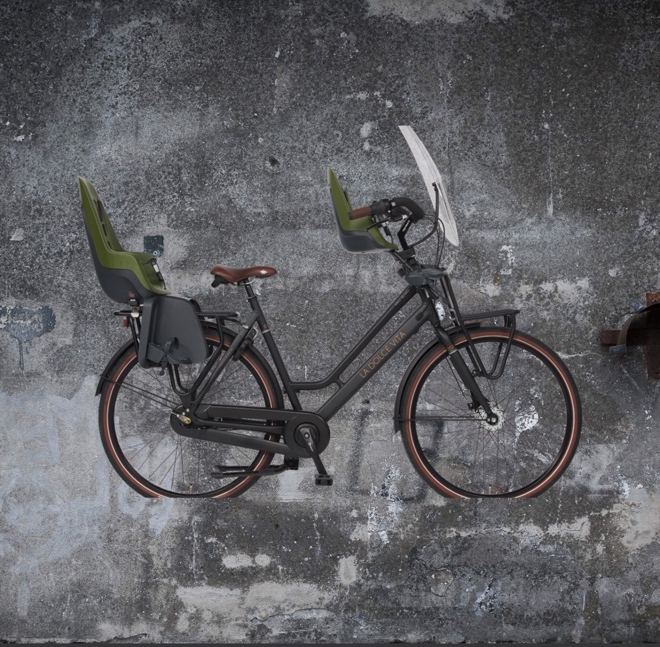 Moederfiets / Mama fiets met 2 x kinderzitje la dolce vita, Ophalen of Verzenden, Zo goed als nieuw, Overige merken