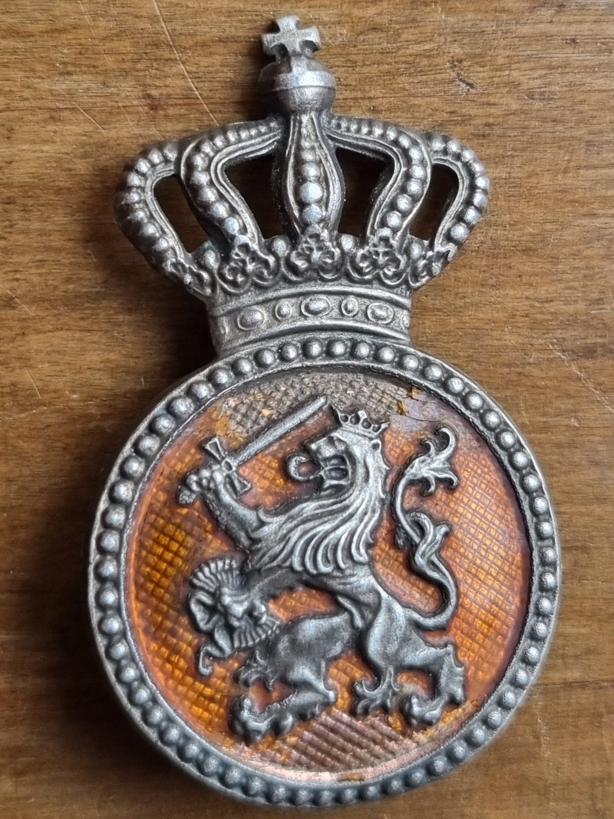 Baret embleem Koninklijke Landmacht, Ophalen of Verzenden, Landmacht, Nederland, Embleem of Badge
