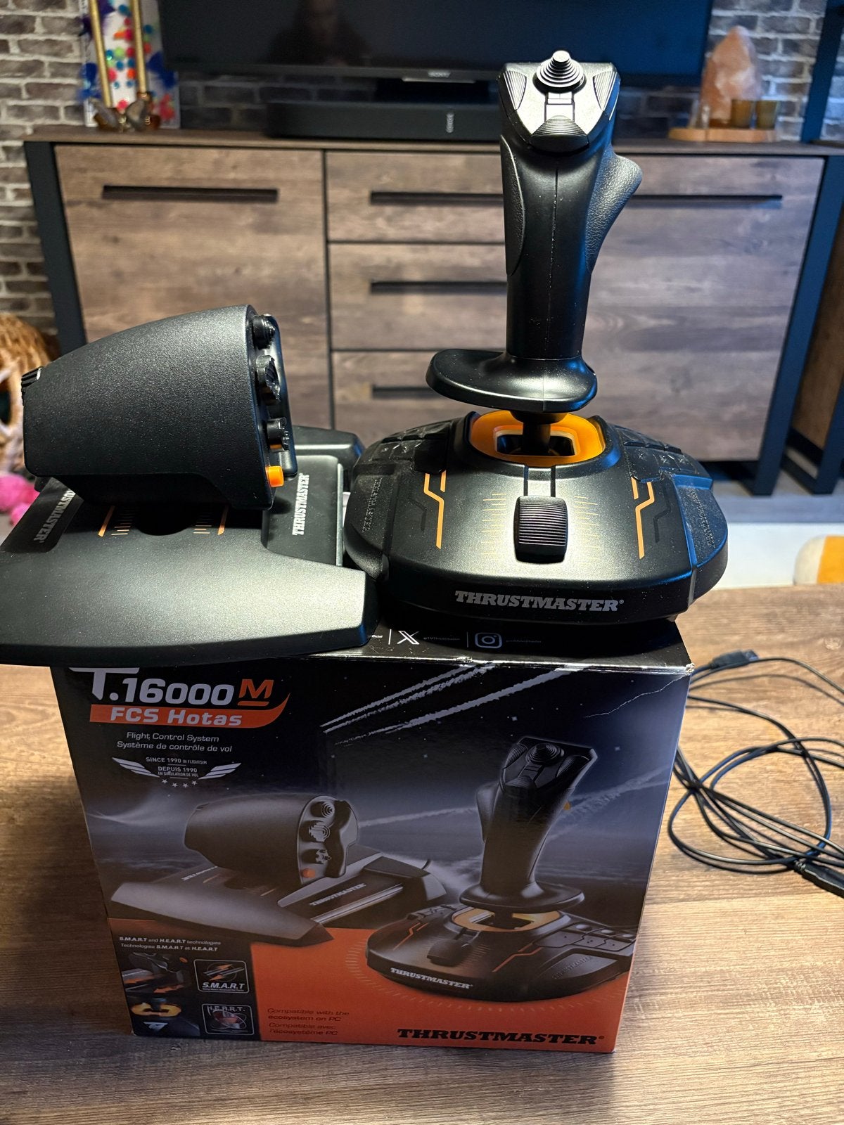 Thrustmaster T.16000M FCS HOTAS Flight Stick & Throttle, Online, 1 speler, Ophalen of Verzenden, Zo goed als nieuw