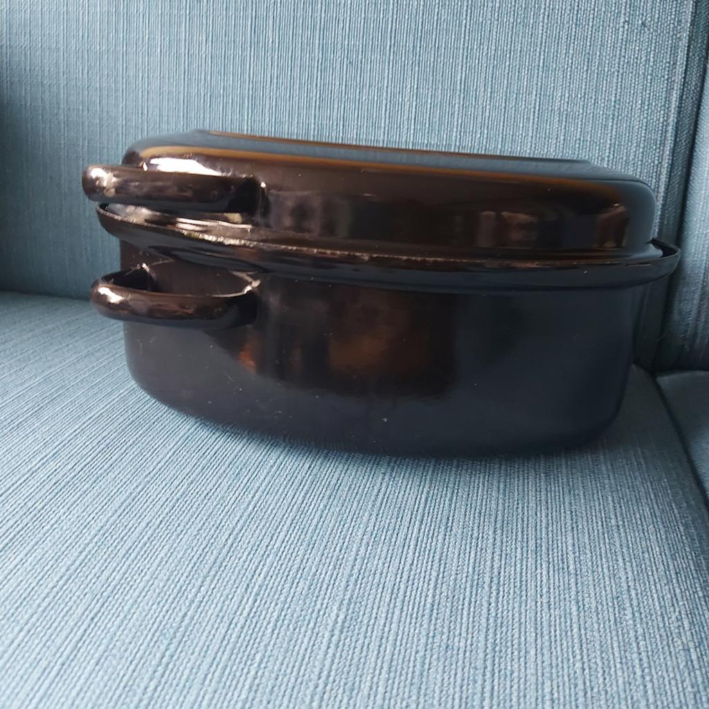 Vintage braadslede met deksel - Gietijzer, Ophalen of Verzenden, Gebruikt, Gietijzer, Koekenpan of Braadpan
