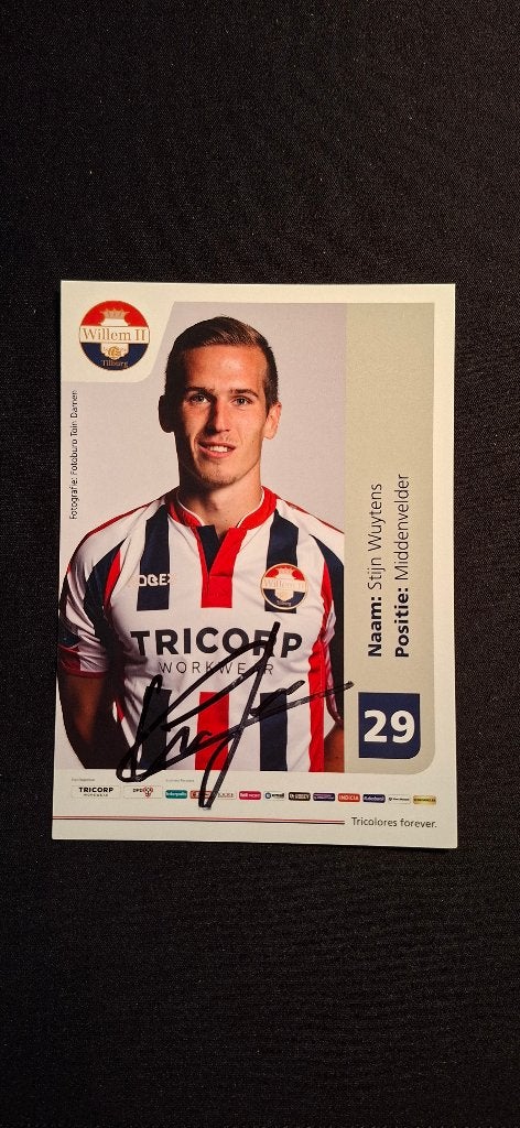 Spelerskaart met handtekening; Stijn Wuytens # Willem II PSV, Ophalen of Verzenden, Nieuw, Willem II, Spelerskaart