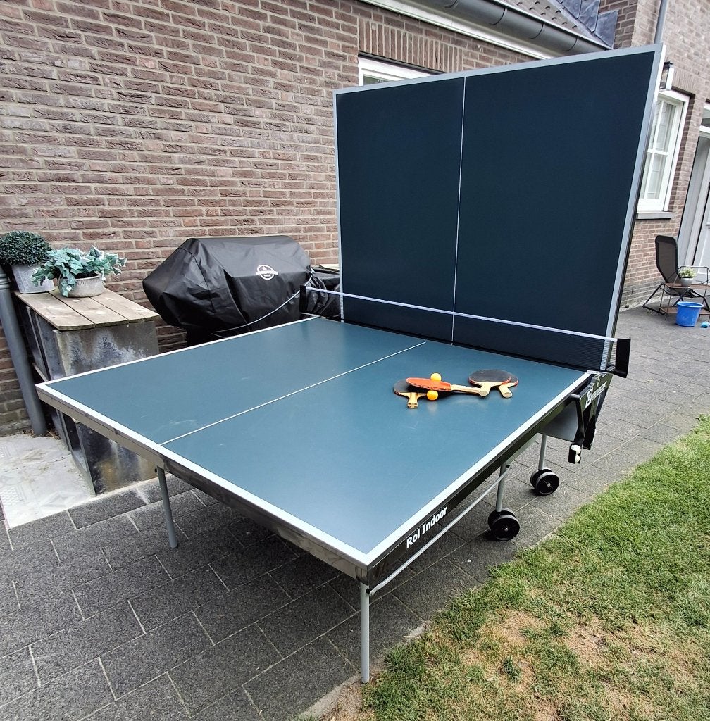 tafeltennistafel merk heemskerk, Sport en Fitness, Tafeltennis, Ophalen, Gebruikt, Tafel Indoor, Verrijdbaar