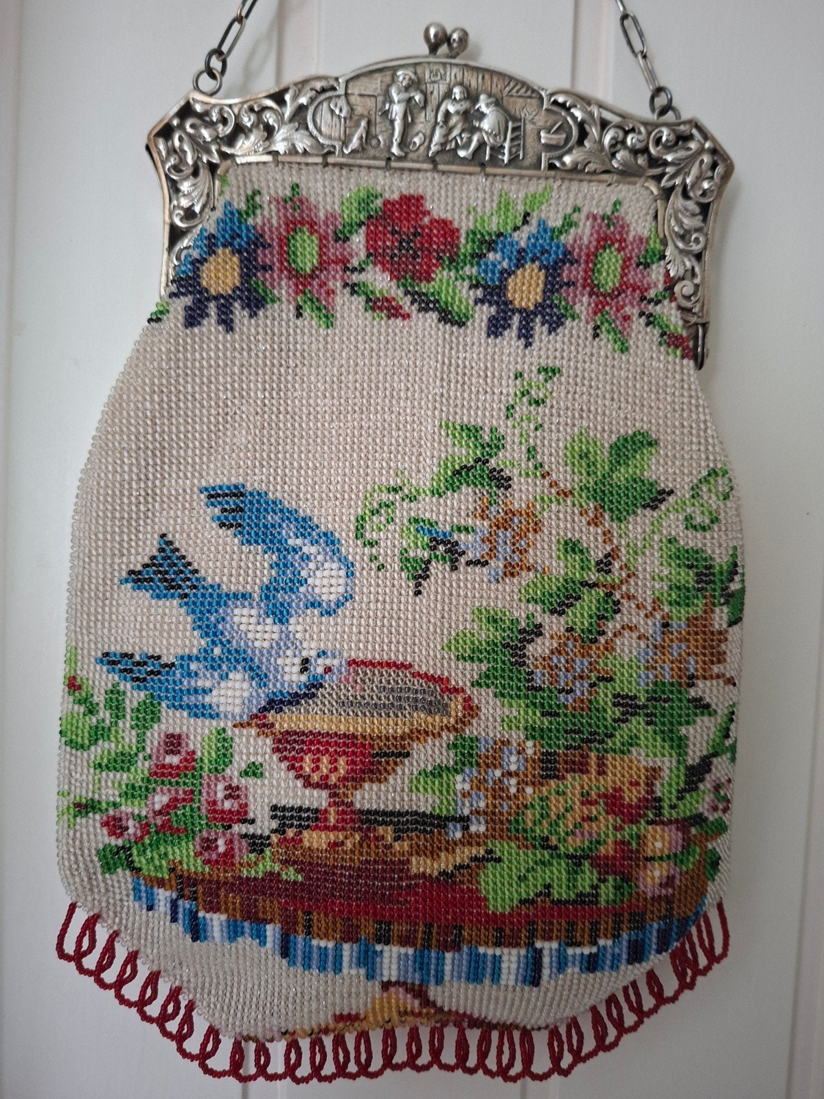 Antieke Zilveren Beugel Kralentas - Holland 1921, Ophalen of Verzenden, Zilver