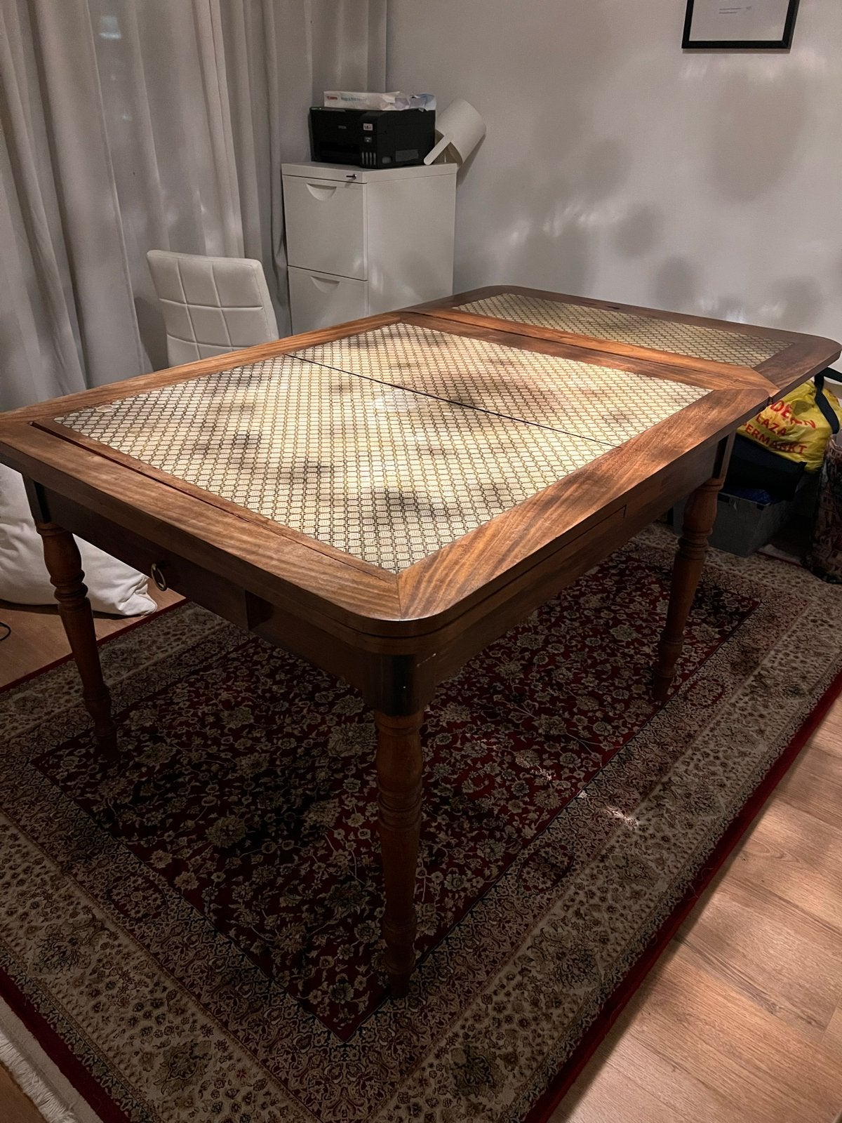 Antieke uitschuifbare eettafel - 3 standen, Ophalen