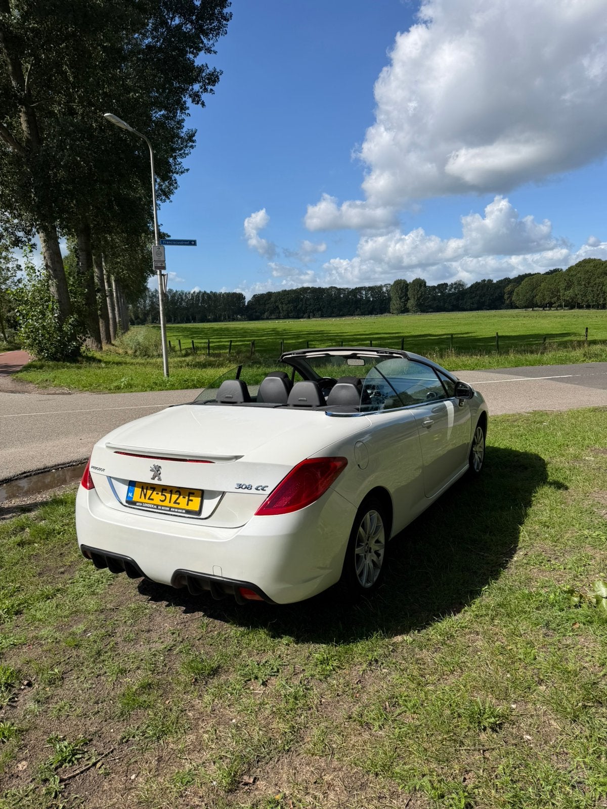 Peugeot 308 1.6 VTI CC 2011 Wit facelift, Auto's, Voorwielaandrijving, 15 km/l, 4 cilinders, Cabriolet