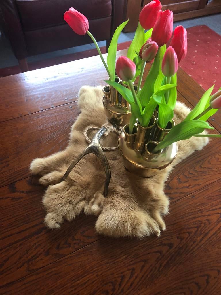 Daan Kromhout tulpen vaasjes 18cm en 15cm hoog, Overige materialen, Overige kleuren, Ophalen of Verzenden, Zo goed als nieuw