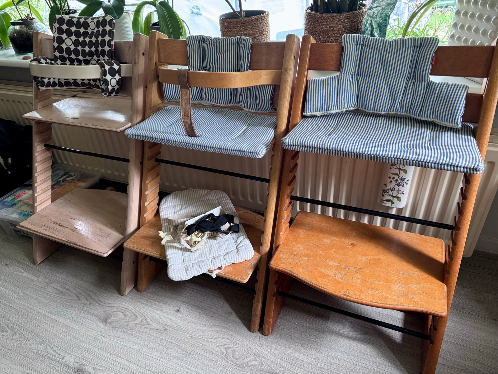 3 Stokke Tripp Trapp meegroeistoelen - babystoel kinderstoel, Kinderen en Baby's, Kinderstoelen, Ophalen, Gebruikt, Meegroeistoel