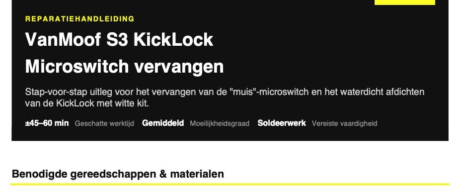 Fix zelf je VanMoof S3/X3 Kick Lock! Inclusief instructie, Fietsen en Brommers, Verzenden, Nieuw, Overige fietssloten