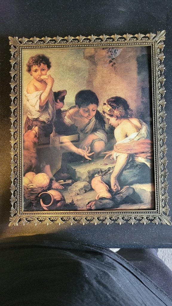 Vintage Italiaans Bolglas Kunstwerk – 3D Reliëf Murillo, Portret, Ingelijst, Ophalen of Verzenden, 34 cm