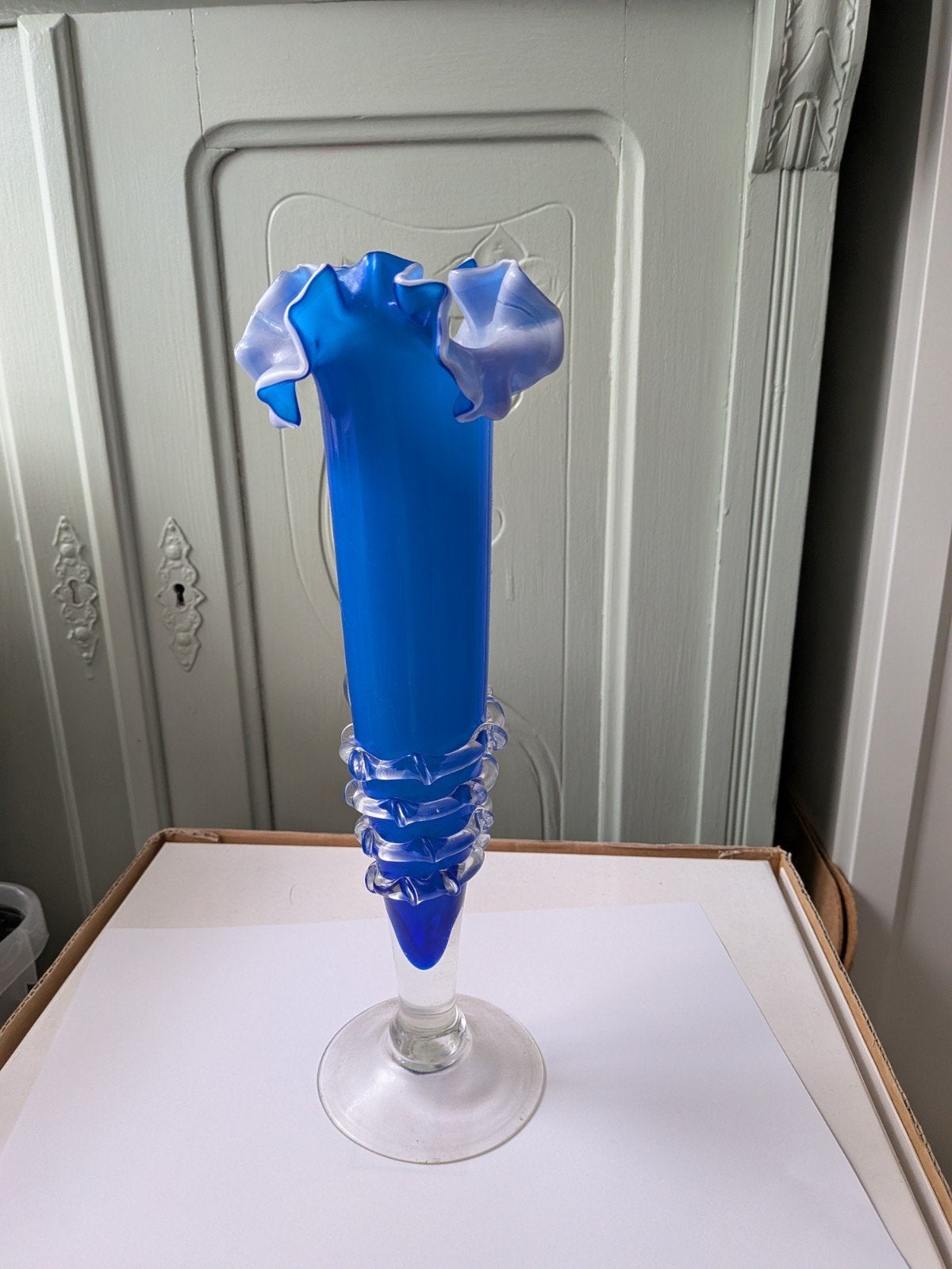 Vintage tulpenvaas Murano glas, Antiek en Kunst, Ophalen of Verzenden