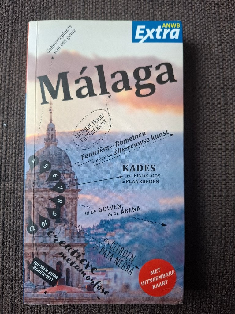 ANWB reisgids Malaga + uitneembare kaart, Gelezen, Europa, Ophalen of Verzenden, Reisgids of -boek