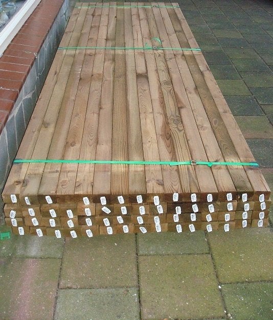 Balkjes Geimpregneerde 44x70 mm div. lengtes N.w., Ophalen, Nieuw, 250 cm of meer, Balken