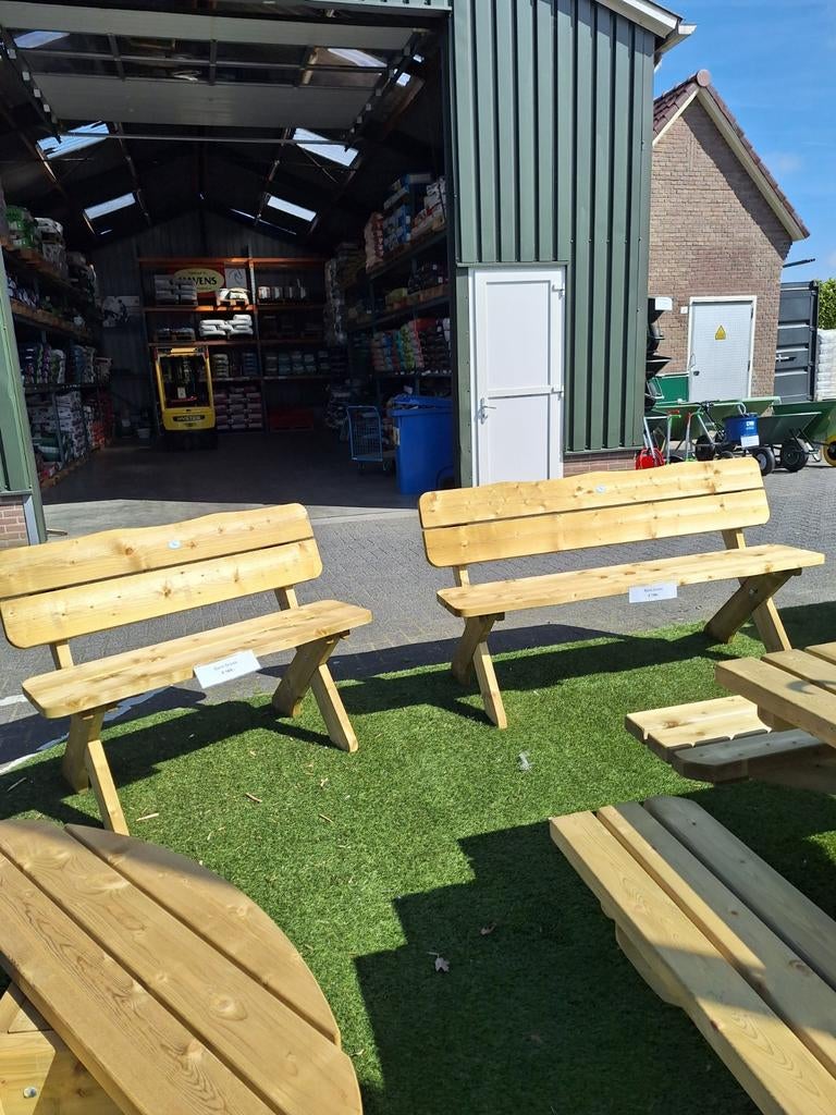 Bank Sneek, 120cm en 170cm, Tuin en Terras, Ophalen, Nieuw, Hout