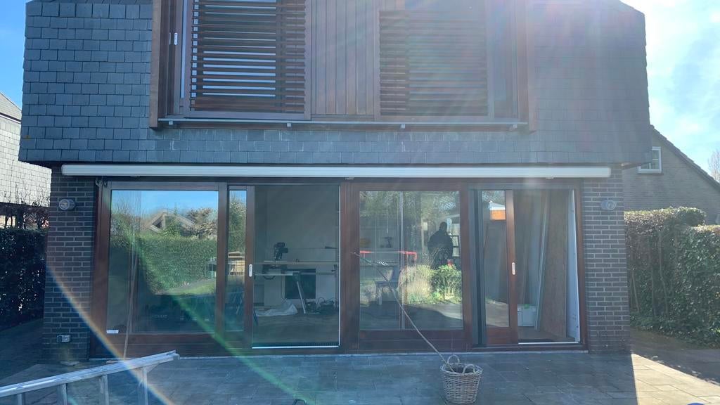 Zonnescherm 7 meter,  Landsmeer, Tuin en Terras, Overkappingen, Ophalen, Zo goed als nieuw