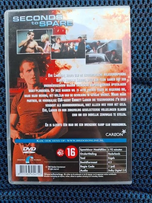 Dvd seconds to spare hh, Cd's en Dvd's, Vanaf 16 jaar, Ophalen of Verzenden, Zo goed als nieuw, Actie