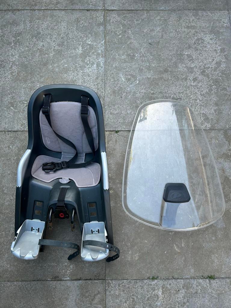 Kinderzitje fietszitje met windscherm, Fietsen en Brommers, Fietsaccessoires | Fietsstoeltjes, Voorzitje, Ophalen of Verzenden