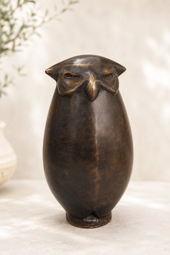 BOLLE UIL / bronzen beeld / 12,5 cm hoog