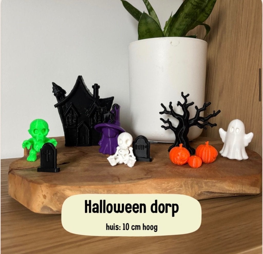 Halloween dorp 3D geprint | Halloween decoratie, Hobby en Vrije tijd, Ophalen of Verzenden, Nieuw, Halloween of Griezel