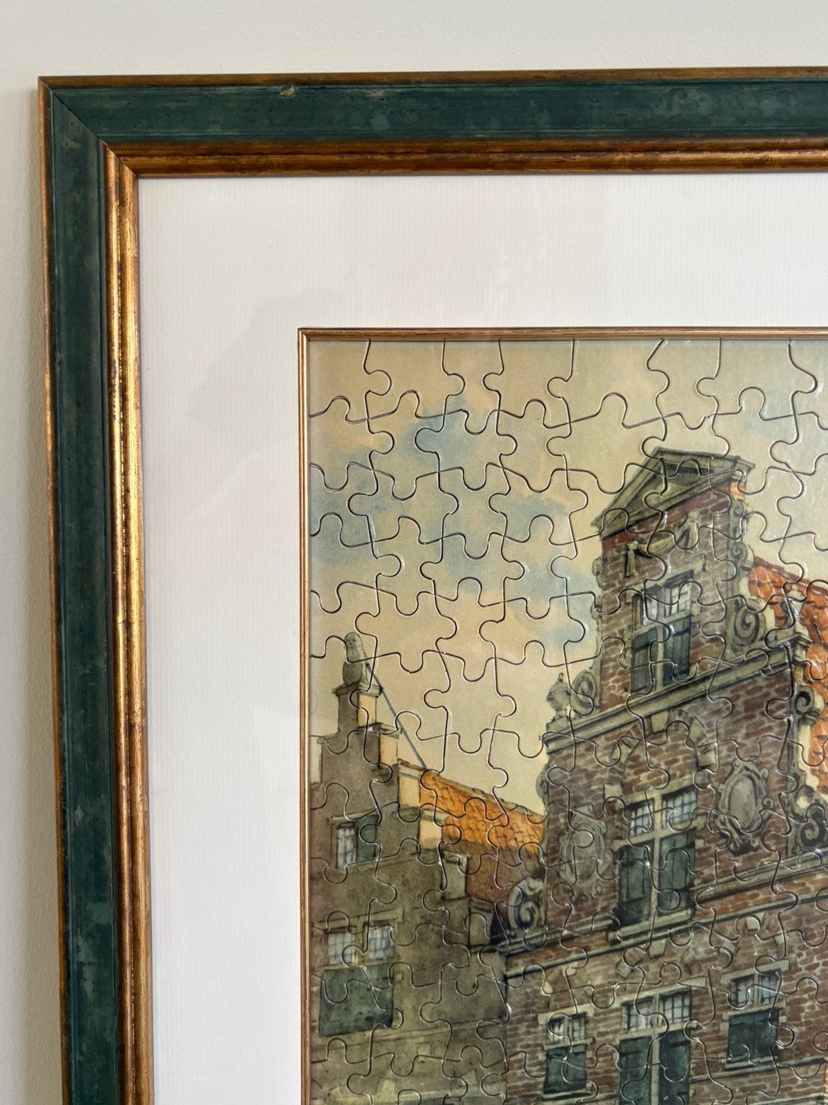 Ingelijste puzzel van het Koekhuisje te Deventer, Antiek en Kunst, Ophalen of Verzenden
