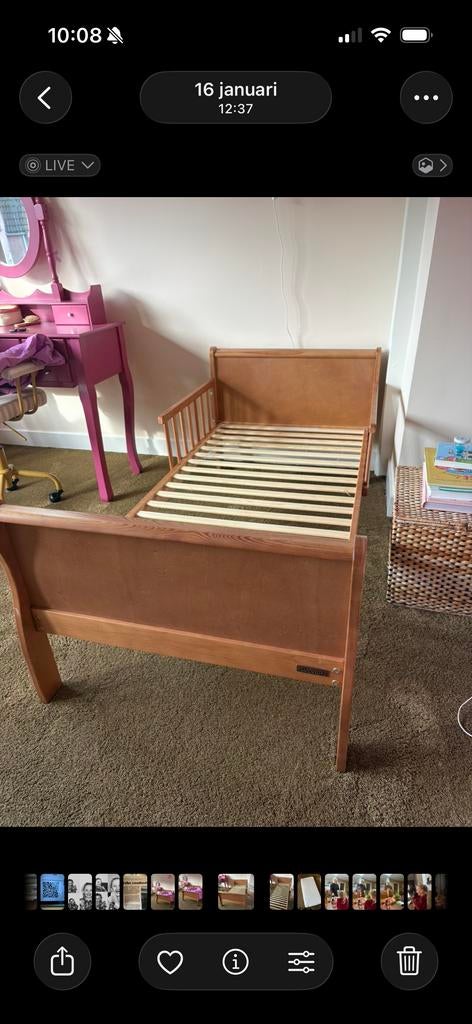 Woodies Noble Junior Bed 80x160cm - Vintage, Kinderen en Baby's, Kinderkamer | Bedden, Ophalen, Gebruikt, 70 tot 85 cm, 140 tot 160 cm