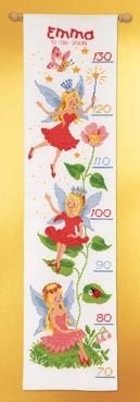 Borduurpakket Groeimeter feetjes 70081, ., Nieuw, Ophalen of Verzenden, .