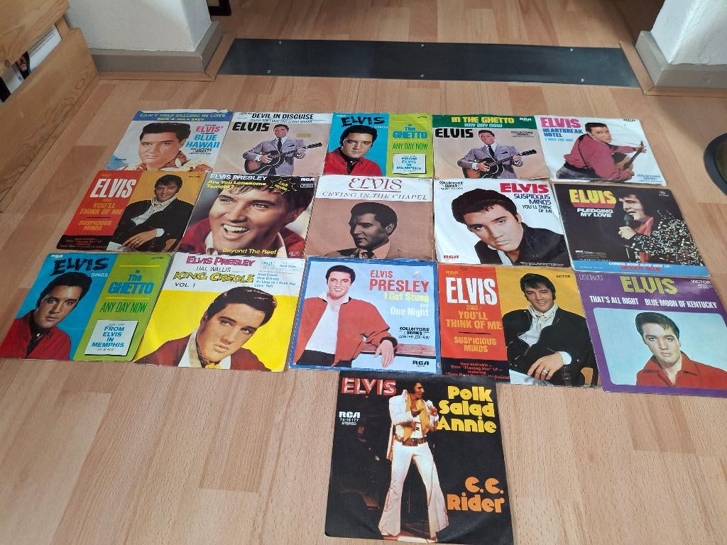 Elvis vinyl singles verzameling, Ophalen of Verzenden, Gebruikt, Pop