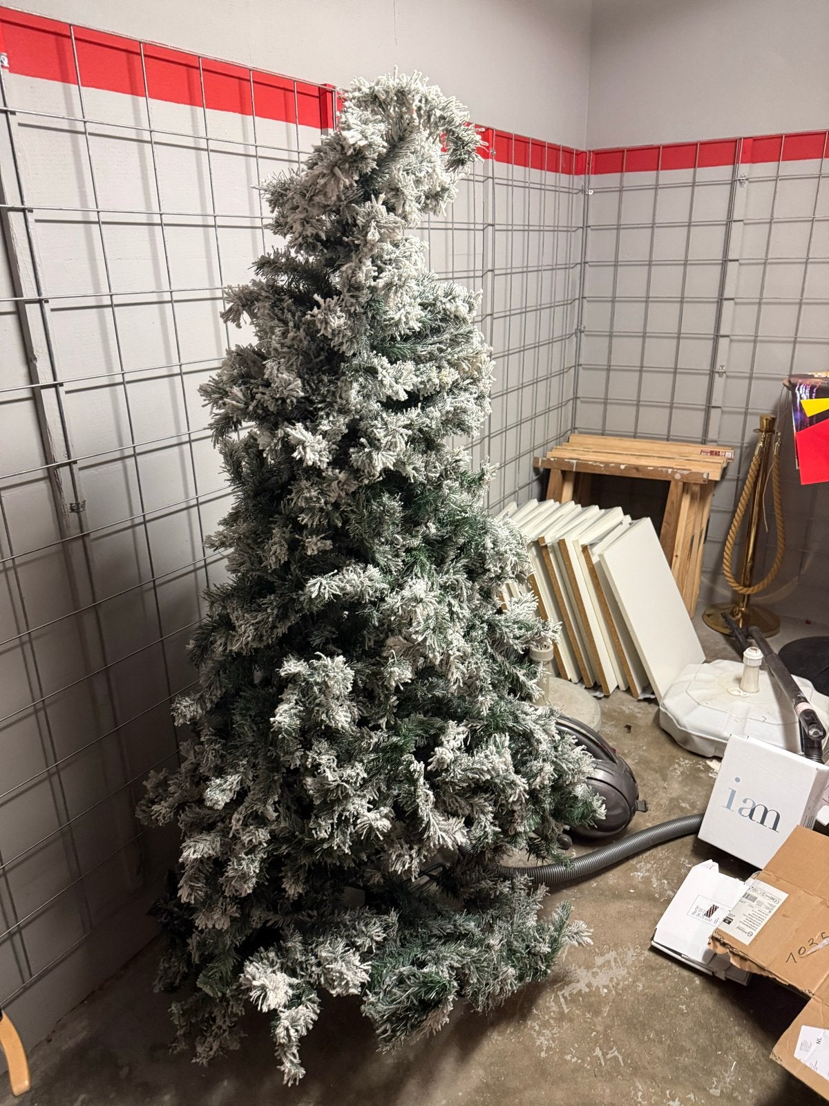 Kerstboom 1,90/ met sneeeuw, Diversen, Ophalen of Verzenden, Zo goed als nieuw