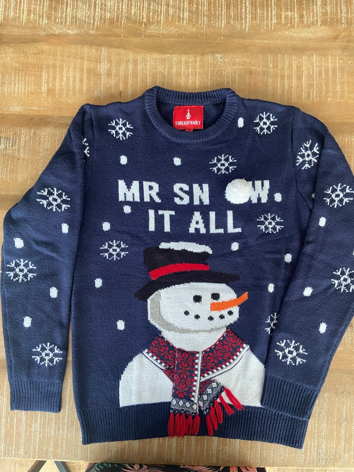 Leuke Kersttrui met Sneeuwpop - Maat M, Ophalen of Verzenden, Gebruikt