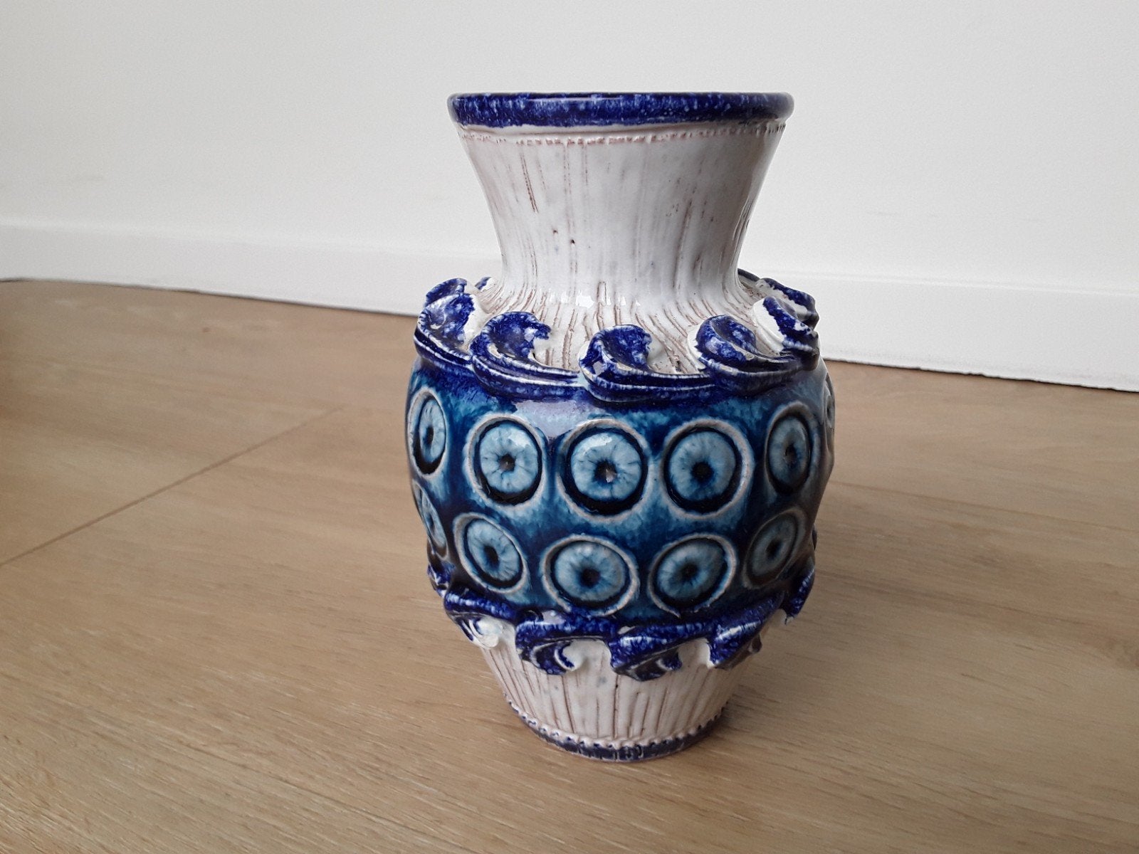 Vintage keramische vaas, Italy 529, Ophalen of Verzenden, Gebruikt, Natuurlijk materiaal, 15 cm