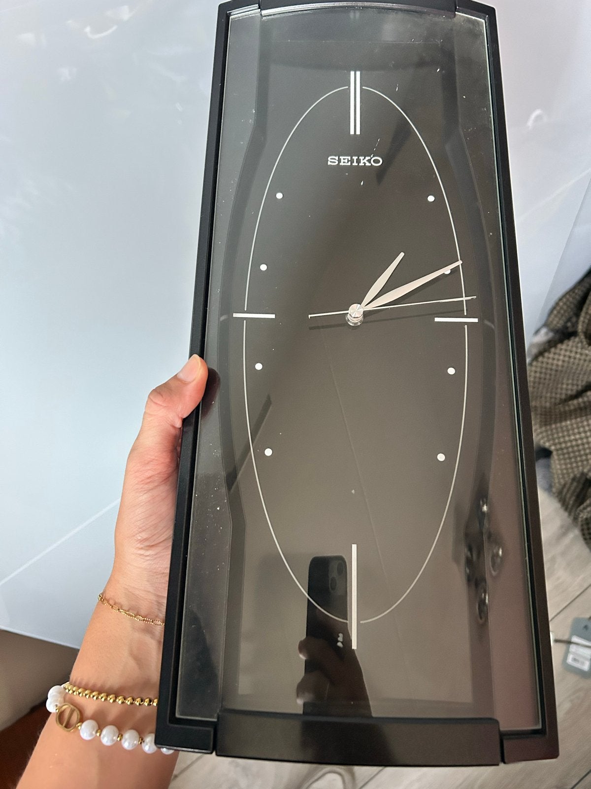 Stijlvolle Seiko wandklok - Modern design, Ophalen of Verzenden