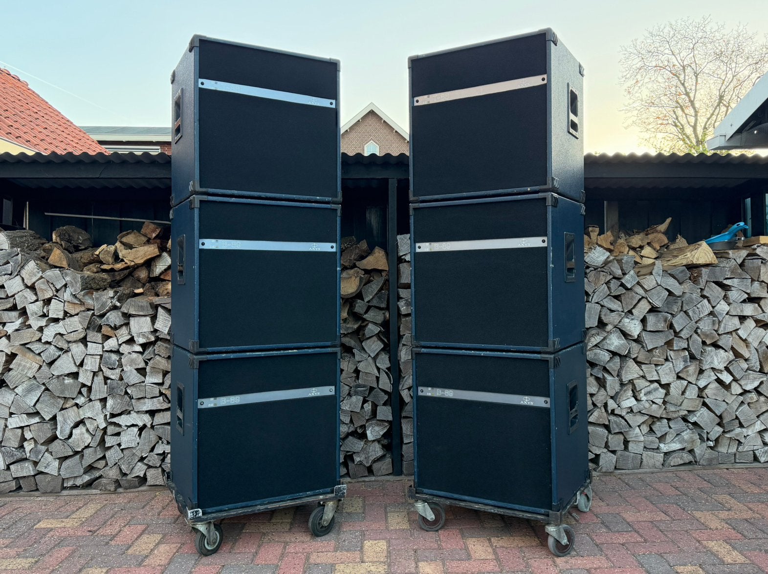 AXYS Source Actieve Speaker Set TAD - B89/T86, Zo goed als nieuw, 120 watt of meer, Front, Rear of Stereo speakers, Ophalen