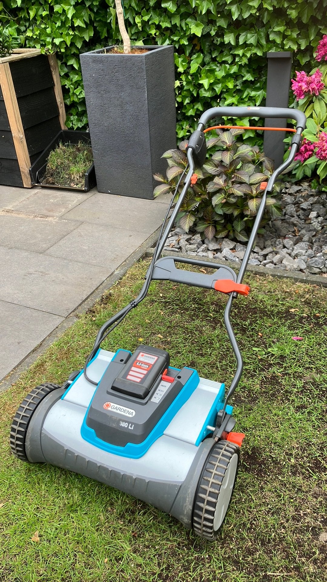 Gardena 380 Li accu kooimaaier, nieuw geslepen met garantie., Tuin en Terras, Grasmaaiers, Ophalen, Gebruikt, Accu-grasmaaier