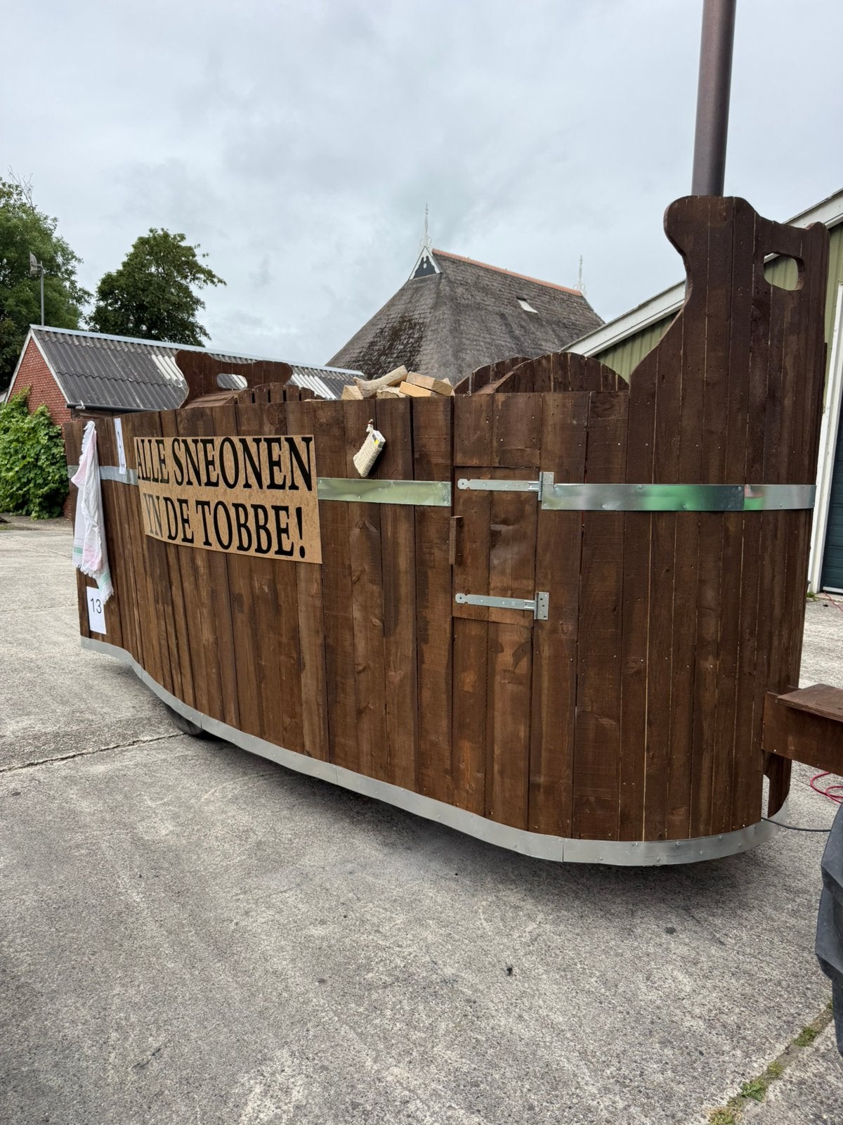 Unieke Hottub op wielen, Tuin en Terras, Bubbelbaden en Hottubs, Ophalen, Gebruikt