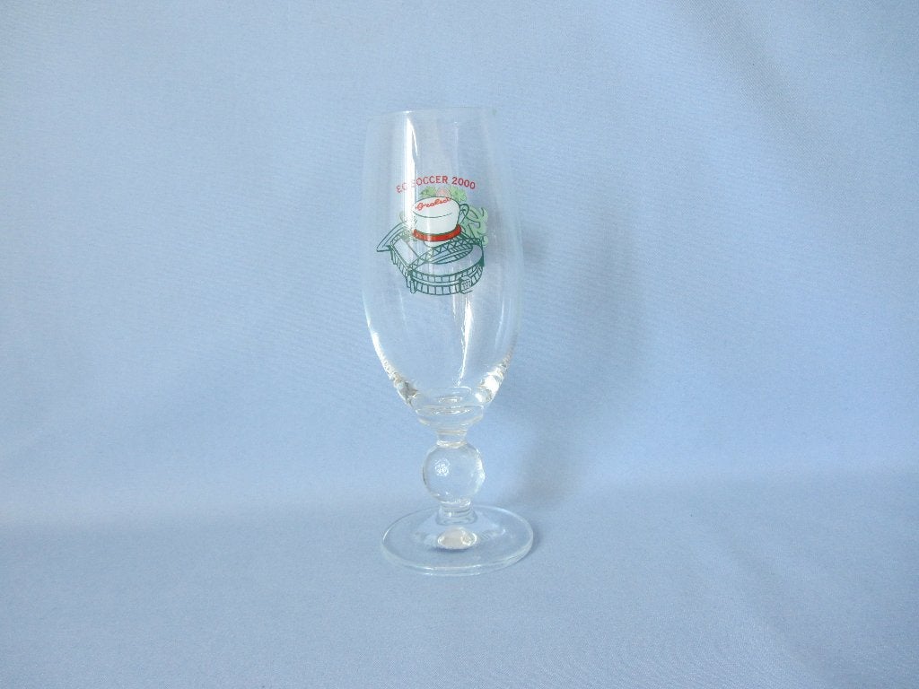 grolsch voetbal glas, ec soccer 2000, Ophalen of Verzenden, Zo goed als nieuw, Glas of Glazen, Grolsch